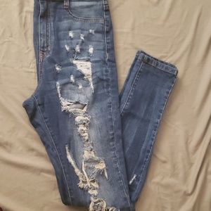 Destroyed High Waisted Fashion Nova Jeans